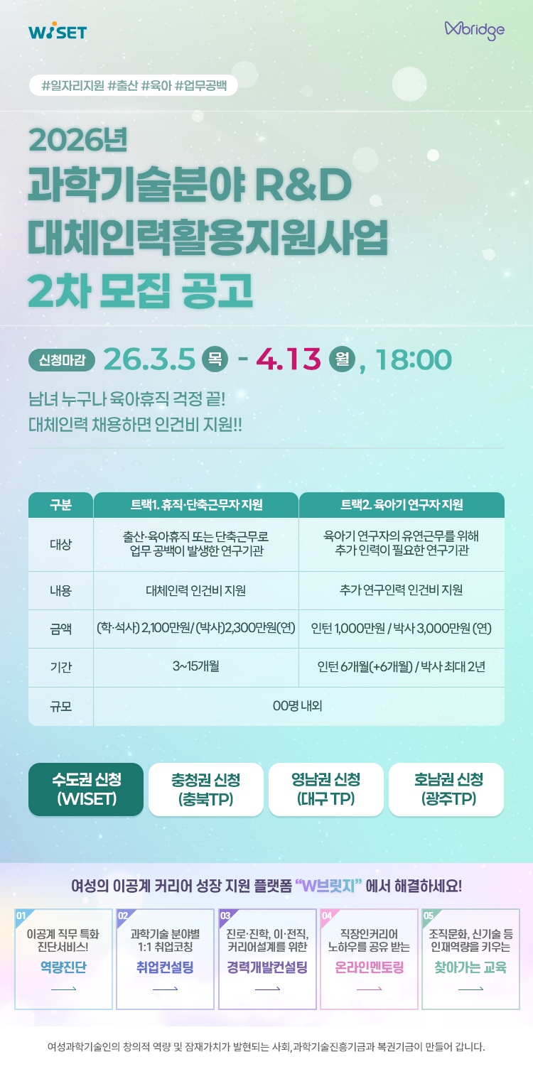 2026년 대체인력 2차 모집