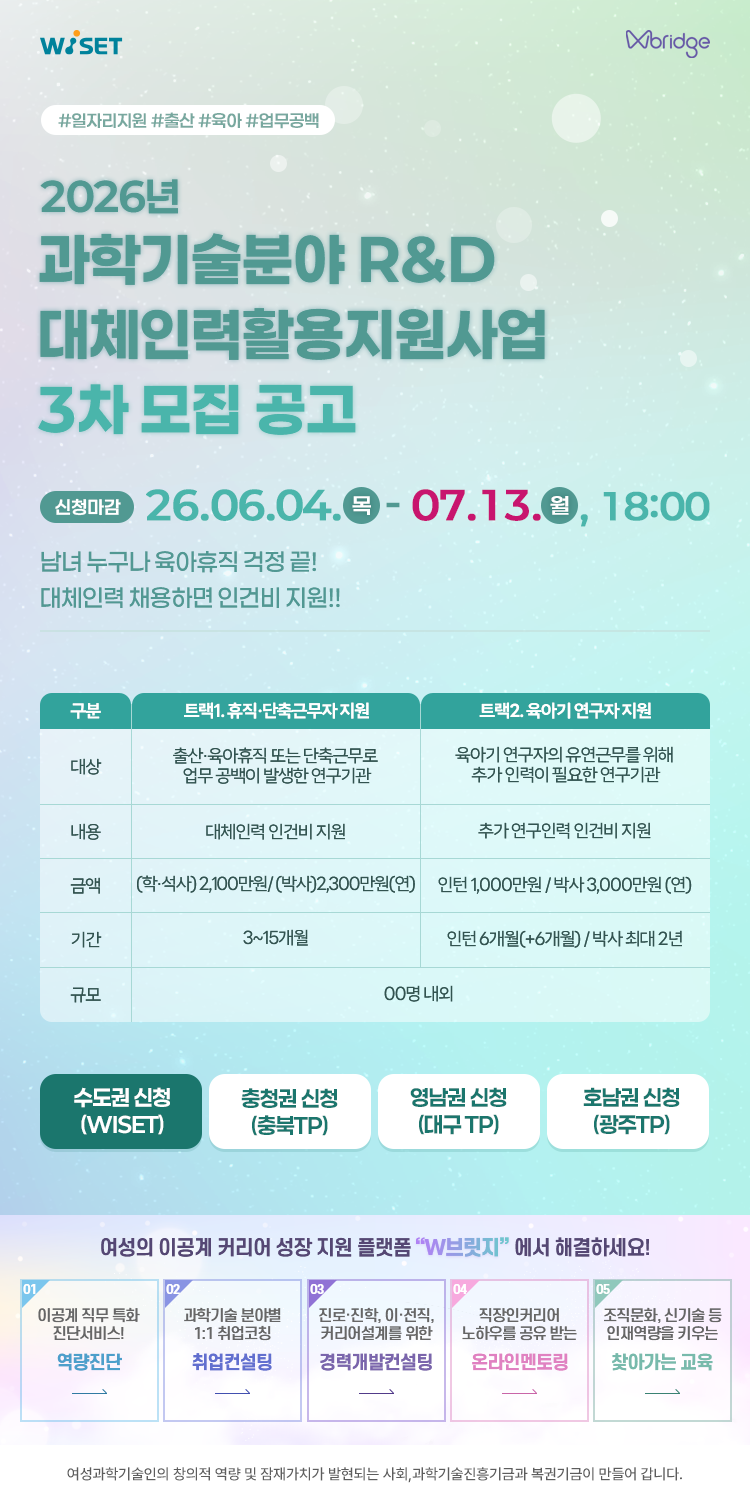 2026년 대체인력 3차 모집